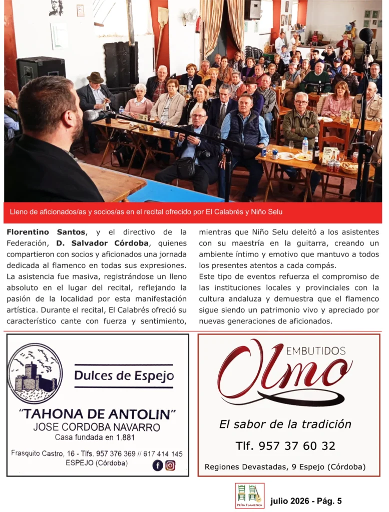 Revista Flamenca Julio 2026 La Albuhera Página 5