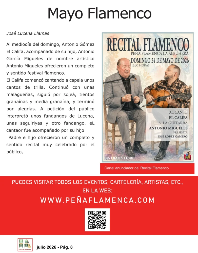 Revista Flamenca Julio 2026 La Albuhera Página 8