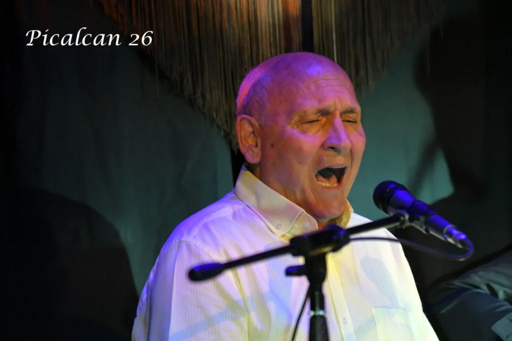 Adrián Lomas al cante en el Nocturno Flamenco de Mina Aurora