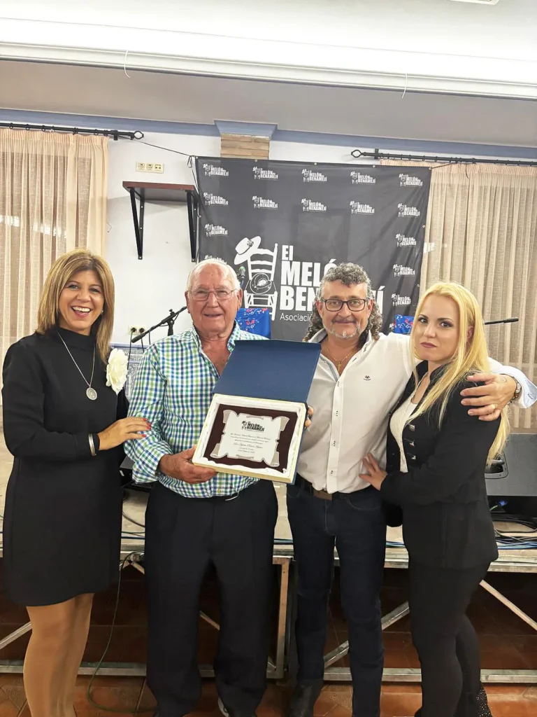 Eminencias del Homenaje a Agustín Pedrosa Aguilar en la Peña Flamenca El Melón de Benamejí