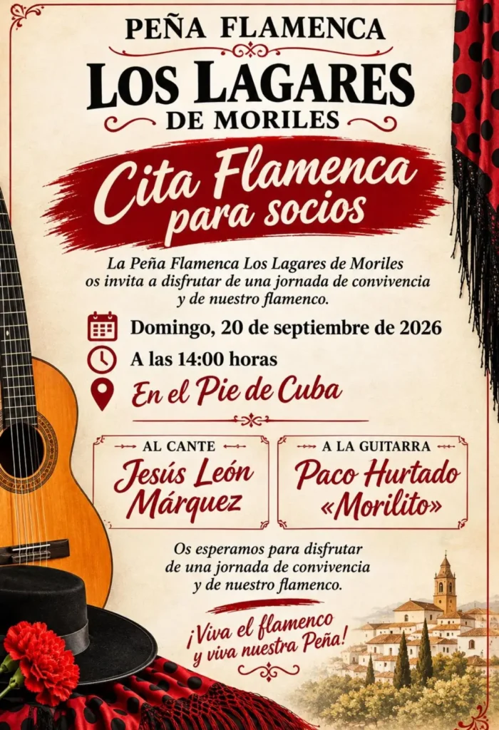 Cartel Cita Flamenca Los Lagares de Moriles 20 de Septiembre 2026