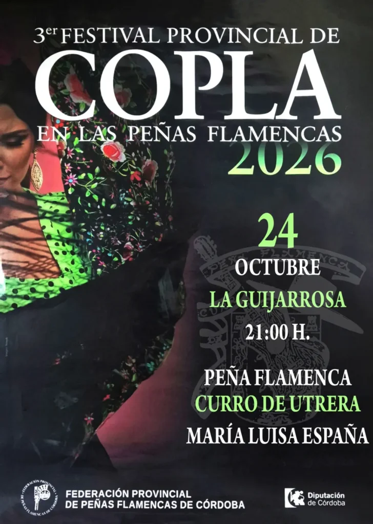 3º Festival Provincial de Copla en las Peñas Flamencas 24 de Octubre de 2026