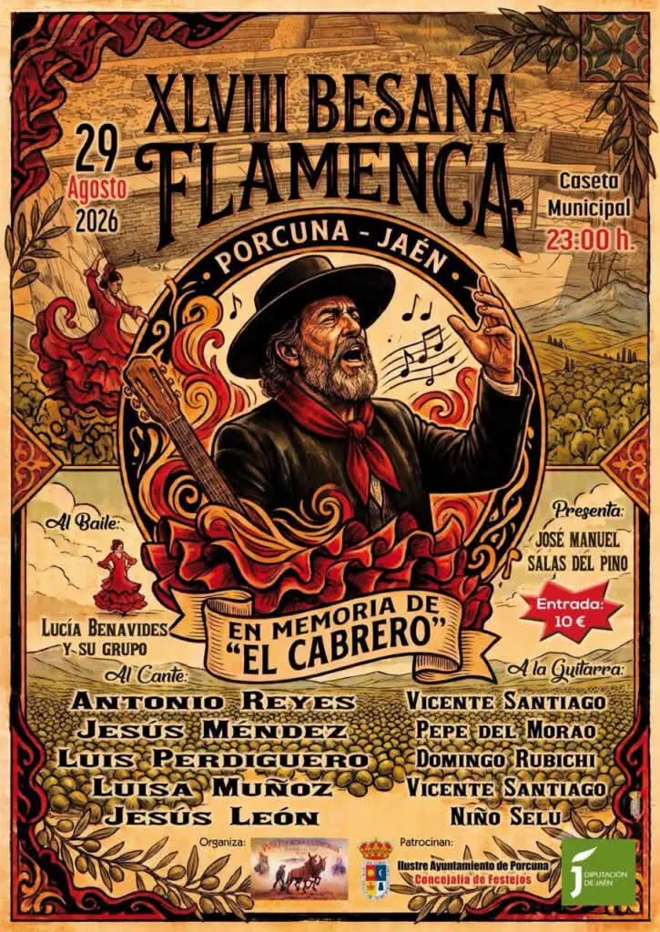 Cartel XLVIII Besana Flamenca 29 de Agosto La Temporera 2026