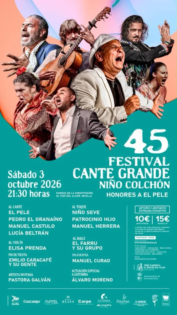 Cartel 45 Festival Cante Grande El Rincón del Pilar 2026