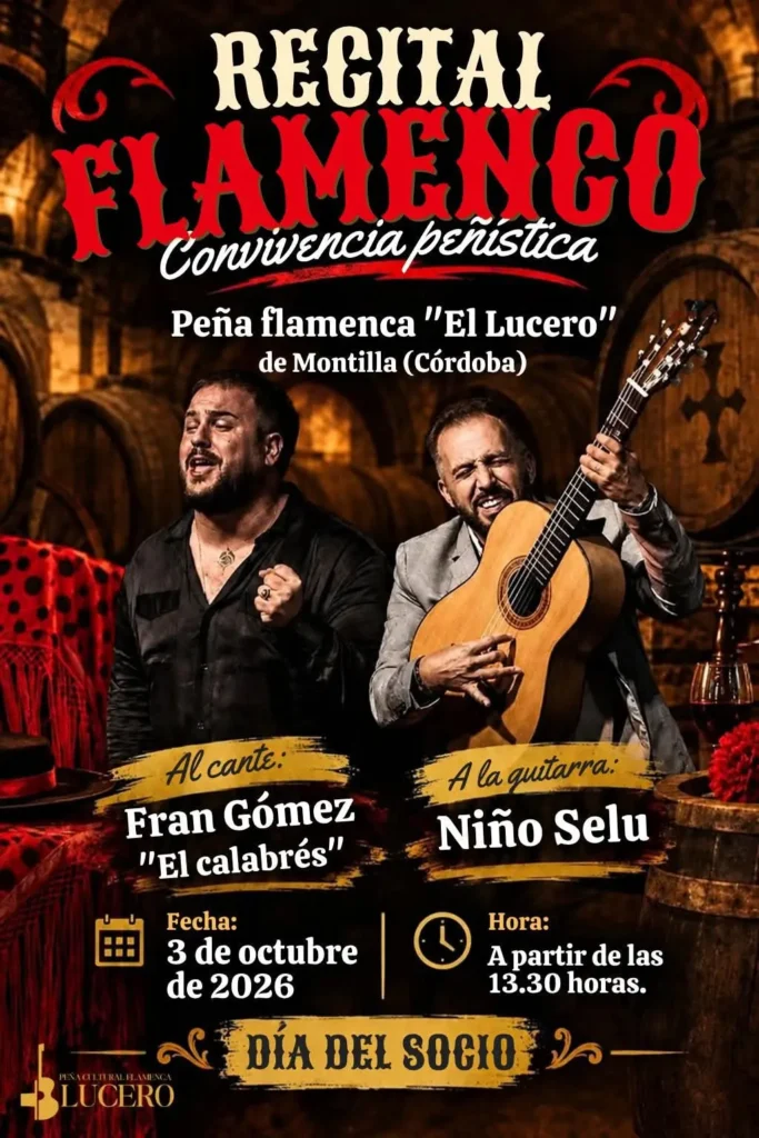 Recital Flamenco Convivencia Peñística Peña Flamenca El Lucero 3 de Octubre