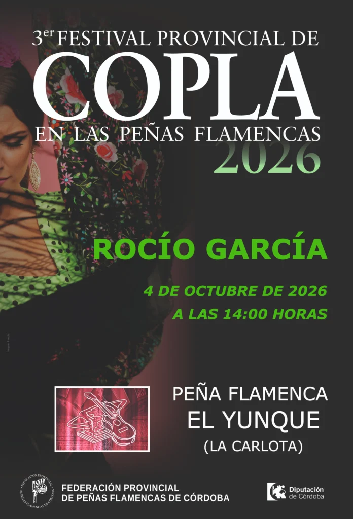 Cartel 3º Festival Provincial de Copla El Yunque 4 de Octubre 2026