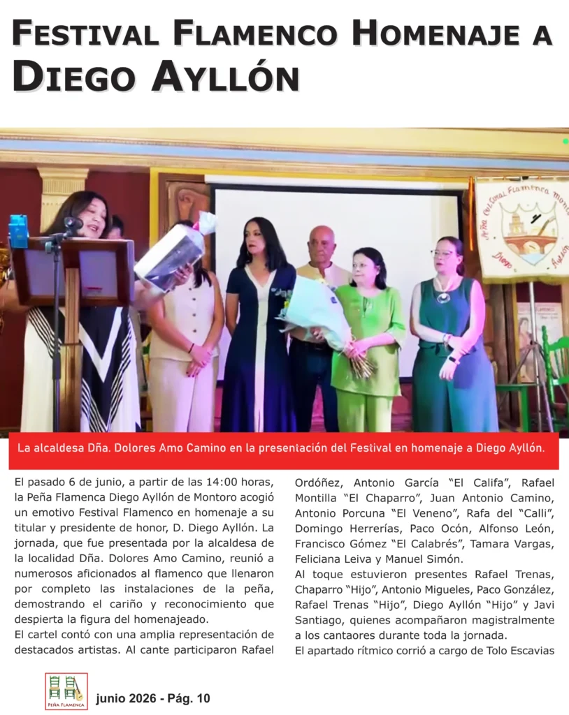Revista Flamenco Junio 2026 Peña Diego Ayllón Página 10