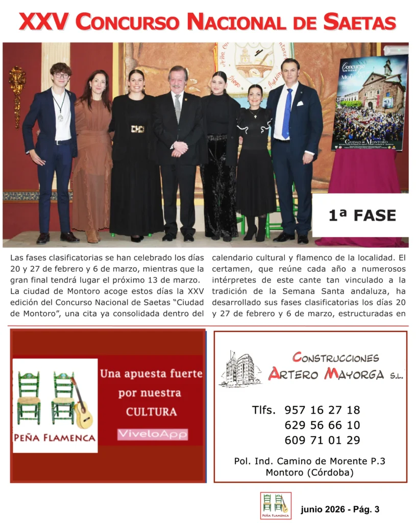 Revista Flamenco Junio 2026 Peña Diego Ayllón Página 3