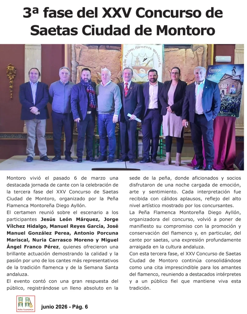 Revista Flamenco Junio 2026 Peña Diego Ayllón Página 6
