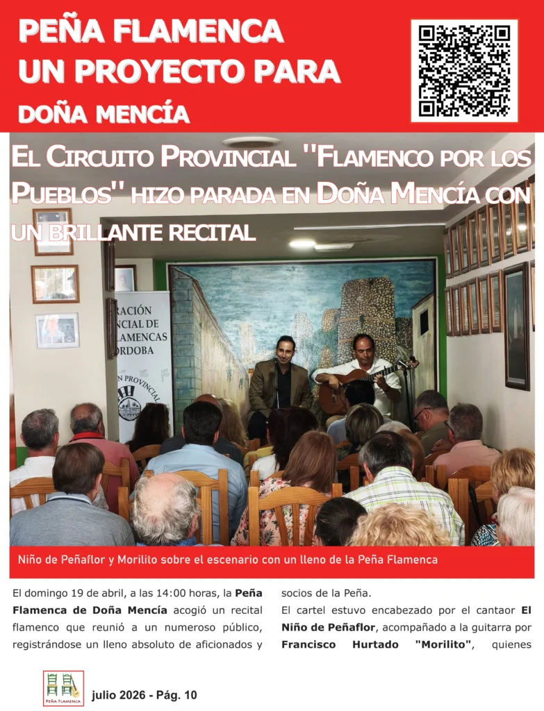 Revista Flamenco Julio 2026 Peña Doña Mencía Página 10