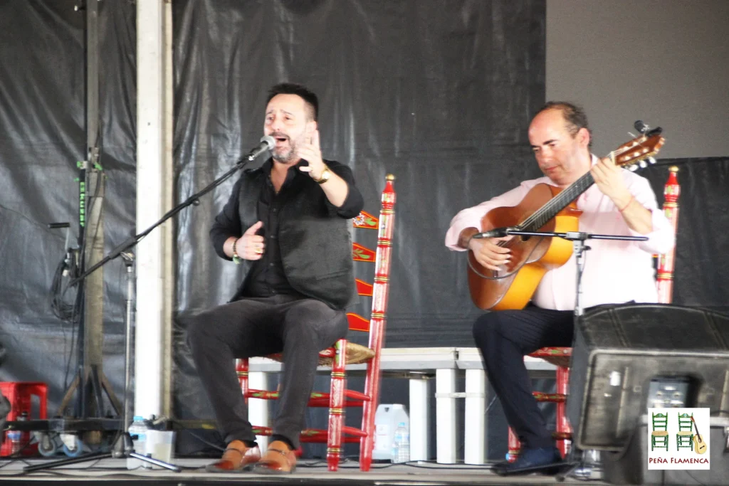 Jesús León y Francisco Hurtado Morilito en el Recital Flamenco de la Pre Feria de La Carlota