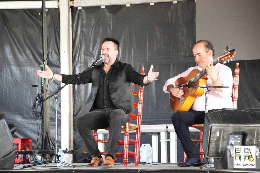 Jesús León y Francisco Hurtado Morilito en el Recital Flamenco de la Pre Feria de La Carlota