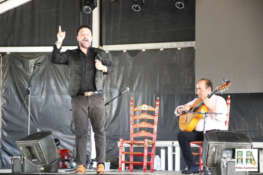 Jesús León y Francisco Hurtado Morilito en el Recital Flamenco de la Pre Feria de La Carlota