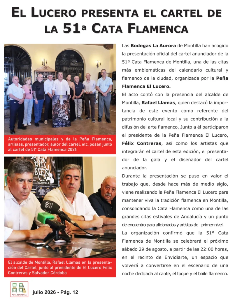 Revista Flamenco Peña Flamenca El Lucero Página 12