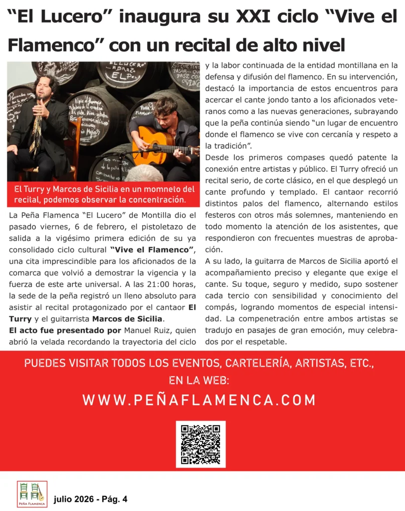Revista Flamenco Peña Flamenca El Lucero Página 4