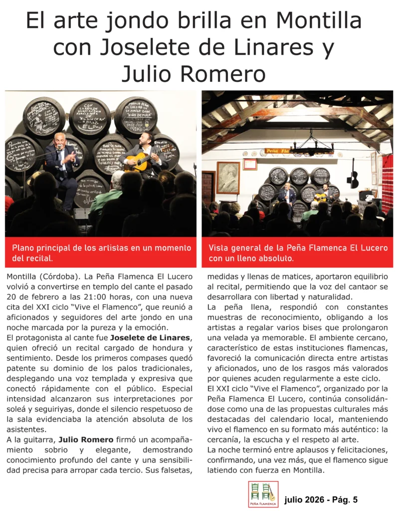 Revista Flamenco Peña Flamenca El Lucero Página 5