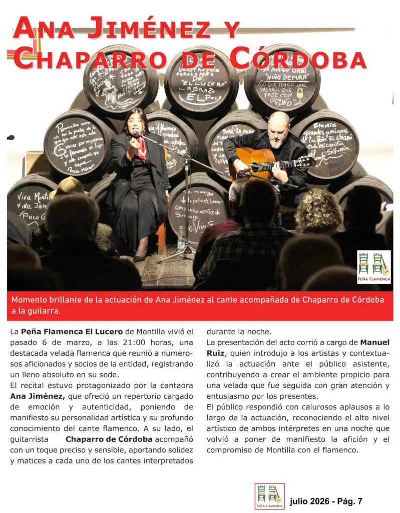Revista Flamenco Peña Flamenca El Lucero Página 7