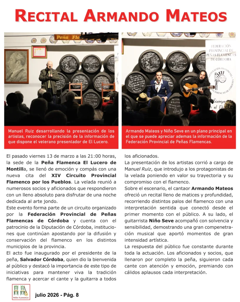 Revista Flamenco Peña Flamenca El Lucero Página 8